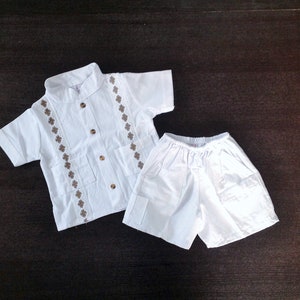 White Mexican Manta Boy Outfit Size 6mos-5years Different Sizes Juan Diego Outfit Handmade image 1