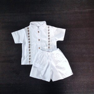 White Mexican Manta Boy Outfit Size 6mos-5years Different Sizes Juan Diego Outfit Handmade image 5