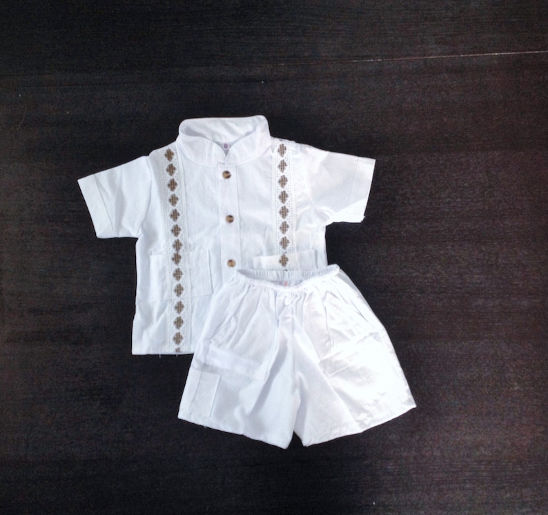 White Mexican Manta Boy Outfit Size 6mos-5years Different Sizes Juan Diego Outfit Handmade image 5