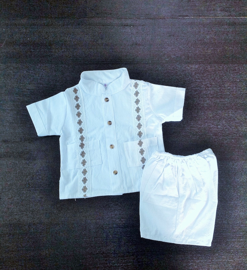 White Mexican Manta Boy Outfit Size 6mos-5years Different Sizes Juan Diego Outfit Handmade image 3