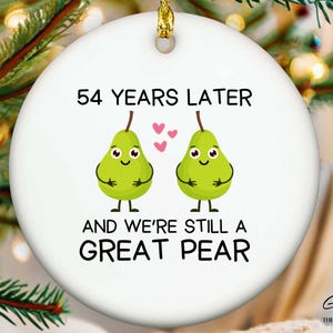 54th Anniversary Ornament for Couple, 54 Year Anniversary Gift for Her, 54th Wedding Anniversary Gift for Him, 54th Anniversary Couple Gift