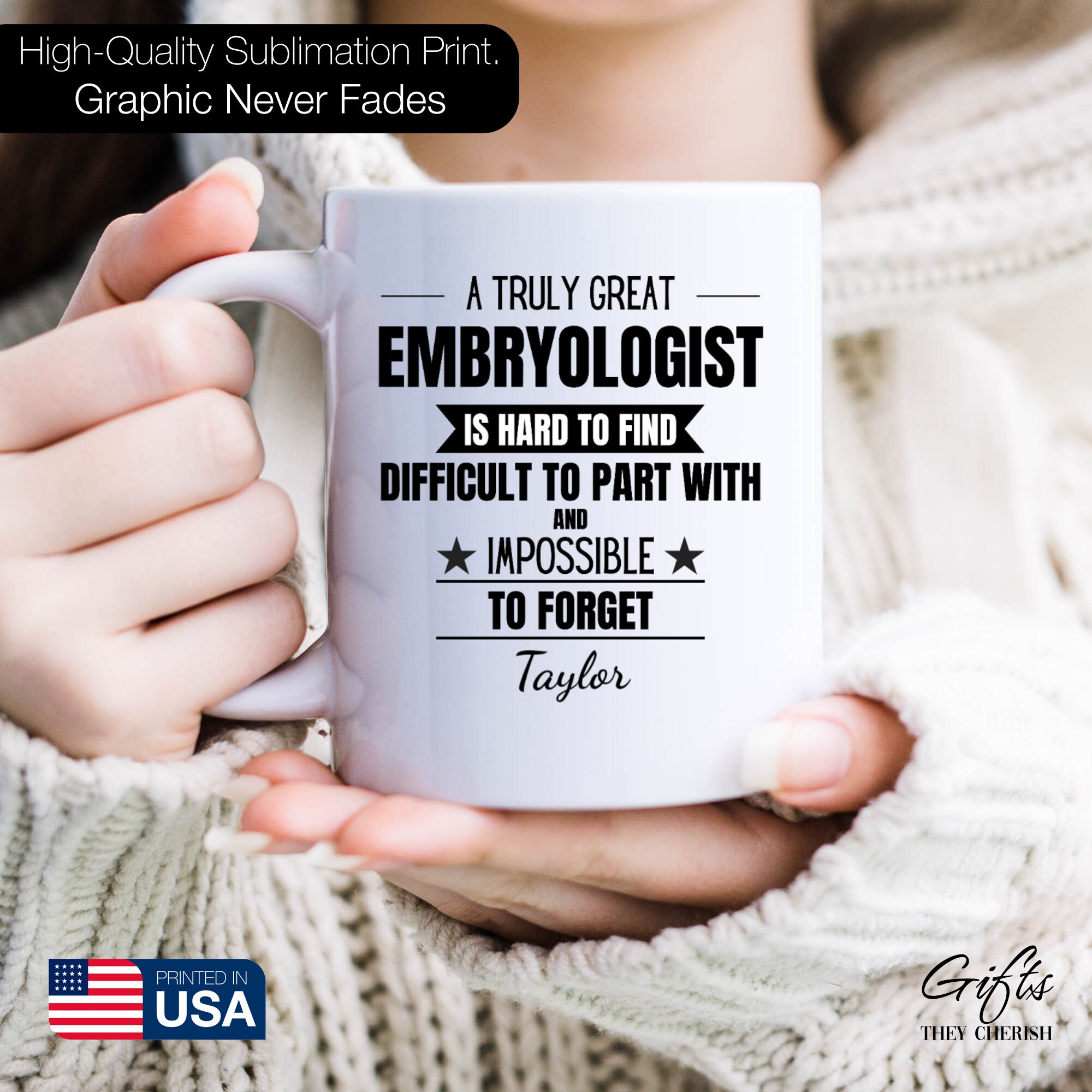Embryologist Personalized Gift, Embryologist Thank You Mug ...