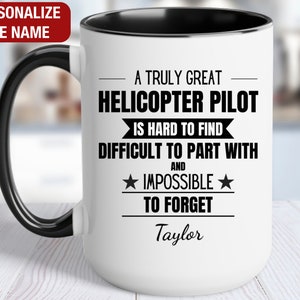 Helicopter Pilot Personalized Gift, Helicopter Pilot Thank You Mug, Helicopter Pilot Cup, Helicopter Pilot Retirement Farewell Gift