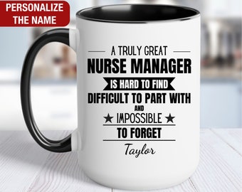 Nurse Manager Personalized Gift, Nurse Manager Thank You Mug, Nurse Manager Cup, Nurse Manager Retirement Farewell, Nurse Manager Coffee Mug
