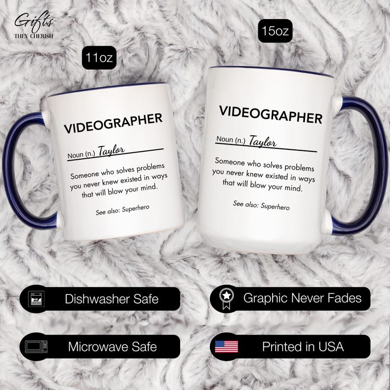 Videographer Personalized Gift, Videographer Definition Mug