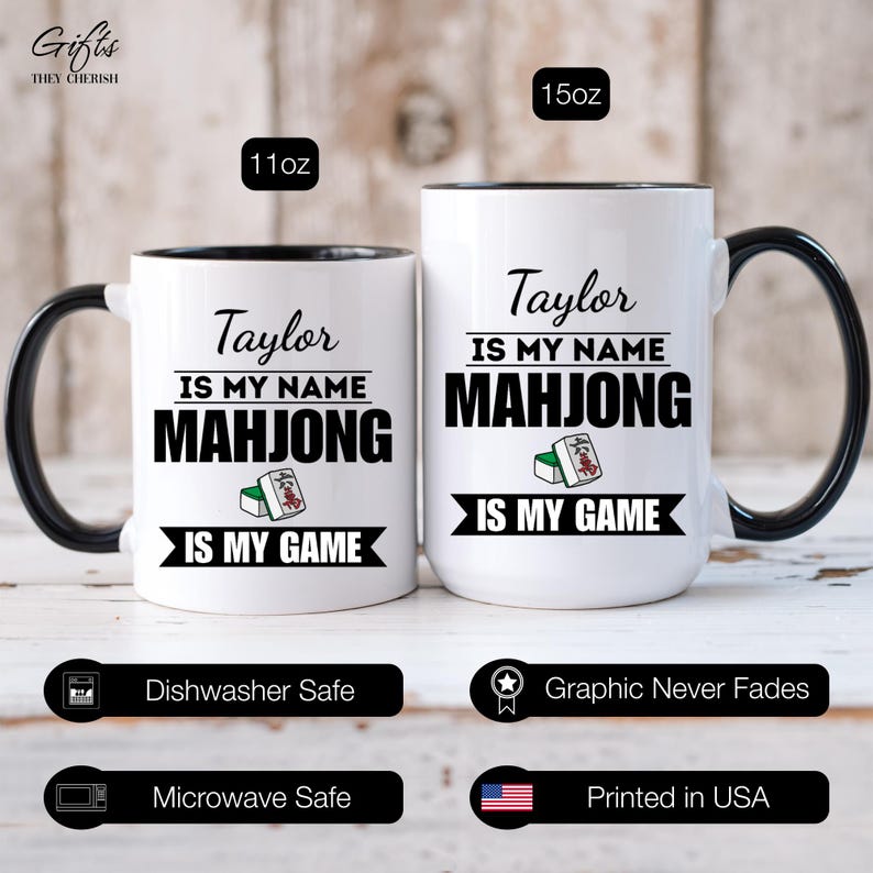 Mahjong Is My Game Personalized Mug, Custom Mahjong Mug, Mahjong Gifts, Mahjong Coffee Cup, Mahjong Coffee Mug image 5