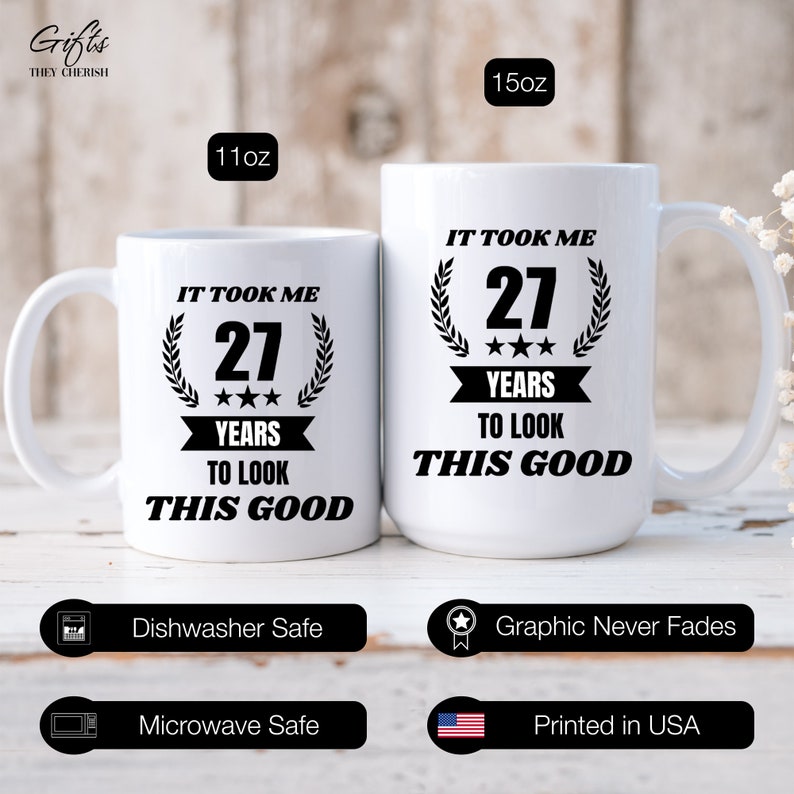 27th Birthday Gift for Him, It Took Me 27 Years to Look This Good, Gift ...