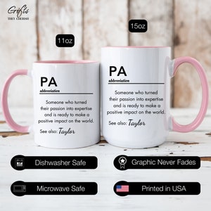 Personalized PA Graduation Gift, PA Definition Mug, Physician Assistant Gifts, PA Graduate Gift, Custom Physician Assistant Graduation Gift afbeelding 7