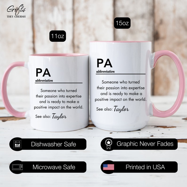 Personalized PA Graduation Gift, PA Definition Mug, Physician Assistant Gifts, PA Graduate Gift, Custom Physician Assistant Graduation Gift afbeelding 7