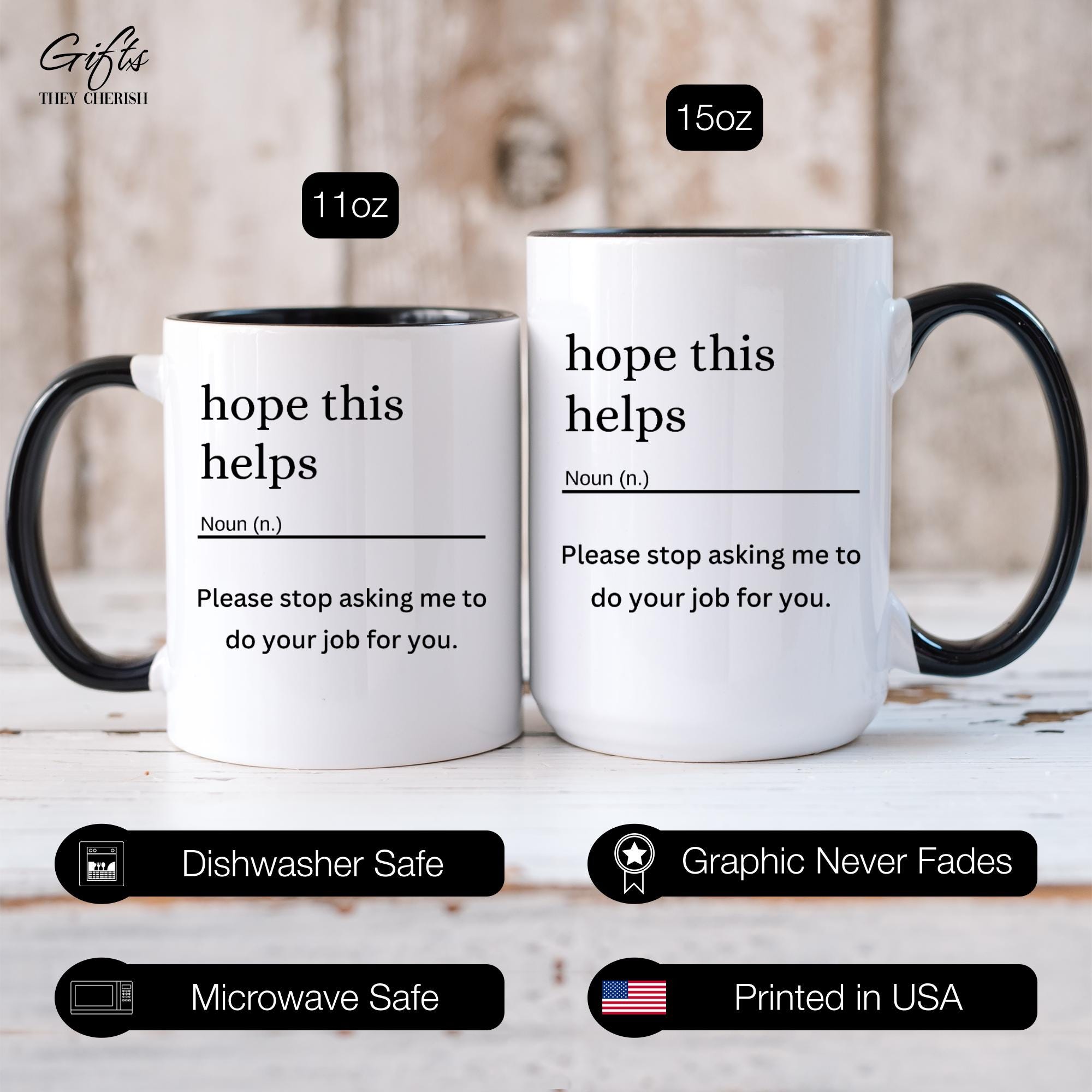 Hope This Helps Definition Mug, Hope This Helps Office Humor Mug