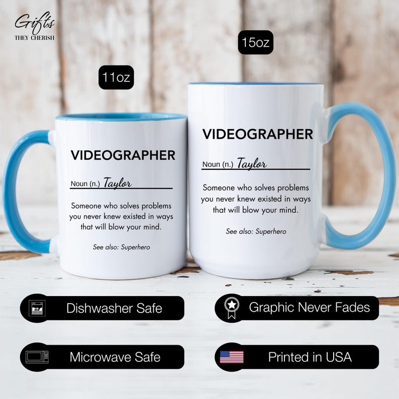 Videographer Personalized Gift, Videographer Definition Mug
