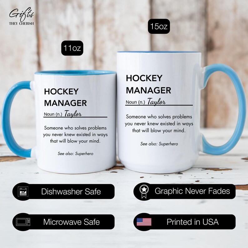 Hockey Manager Personalized Gift, Hockey Manager Definition Mug, Hockey