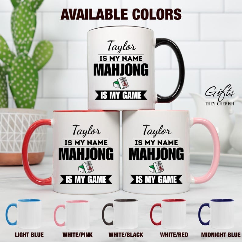 Mahjong Is My Game Personalized Mug, Custom Mahjong Mug, Mahjong Gifts, Mahjong Coffee Cup, Mahjong Coffee Mug image 2