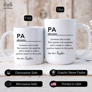 Personalized PA Graduation Gift, PA Definition Mug, Physician Assistant Gifts, PA Graduate Gift, Custom Physician Assistant Graduation Gift afbeelding 6