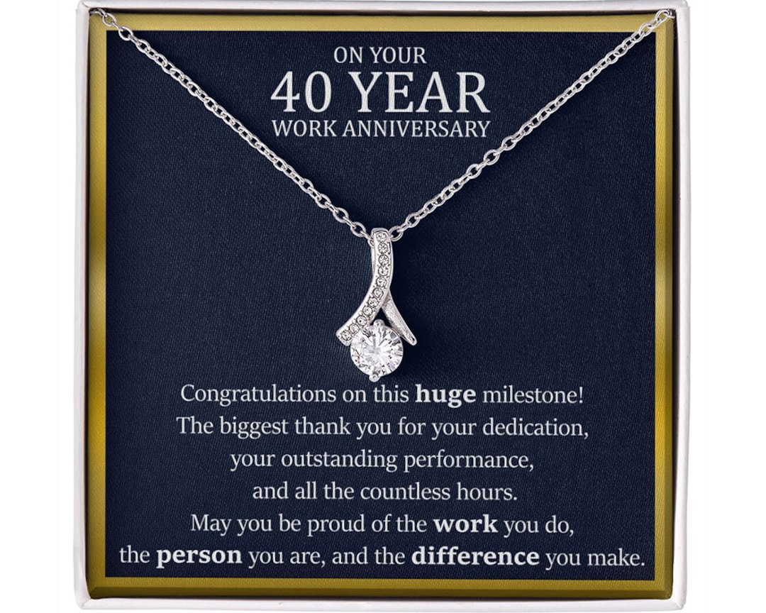 40 Year Work Anniversary Gift for Her 40 Years of Service Etsy