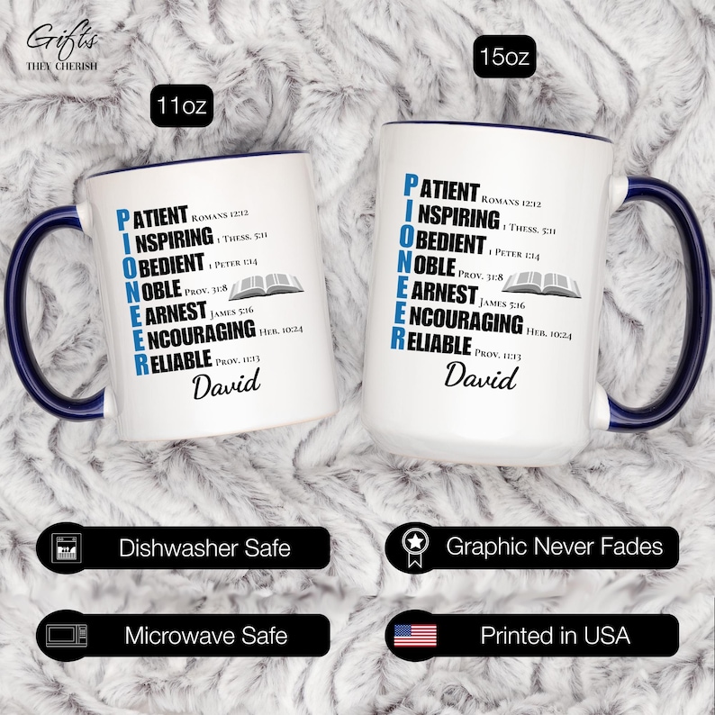 Taza personalizada de JW Pioneer, regalos de la escuela de pioneros de JW, taza de café de la escuela de servicio de pioneros de JW, regalos de JW para pioneros, hermano de la escuela de pioneros de JW imagen 10