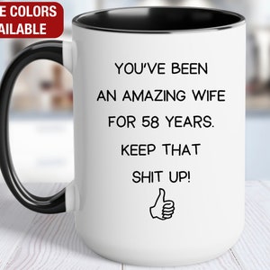 58th Anniversary Gift for Her, 58 Year Anniversary Gift for Wife, 58th Wedding Anniversary Gift for Her, 58 Years Together, 58 Years Married