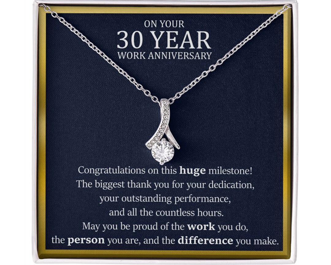 30 Year Work Anniversary Gift for Her 30 Years of Service Etsy