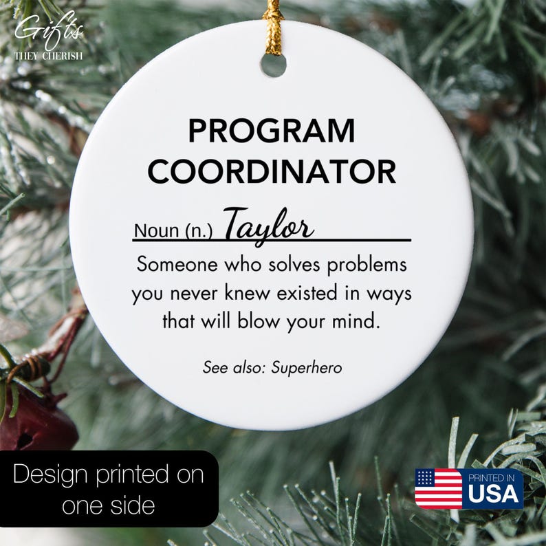 Personalized Program Coordinator Ornament, Program Coordinator Christmas Ornament image 9