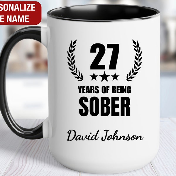 27 Years Sober Personalized Gift, 27 Years Sobriety Anniversary Gift, 27 Years Clean & Sober, Sobriety Gift for Him, Sobriety Gifts for Her