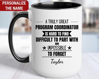 Program Coordinator Personalized Gift, Program Coordinator Thank You Mug, Program Coordinator Cup, Program Coordinator Farewell Gift