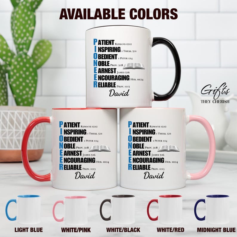 Taza personalizada de JW Pioneer, regalos de la escuela de pioneros de JW, taza de café de la escuela de servicio de pioneros de JW, regalos de JW para pioneros, hermano de la escuela de pioneros de JW imagen 2