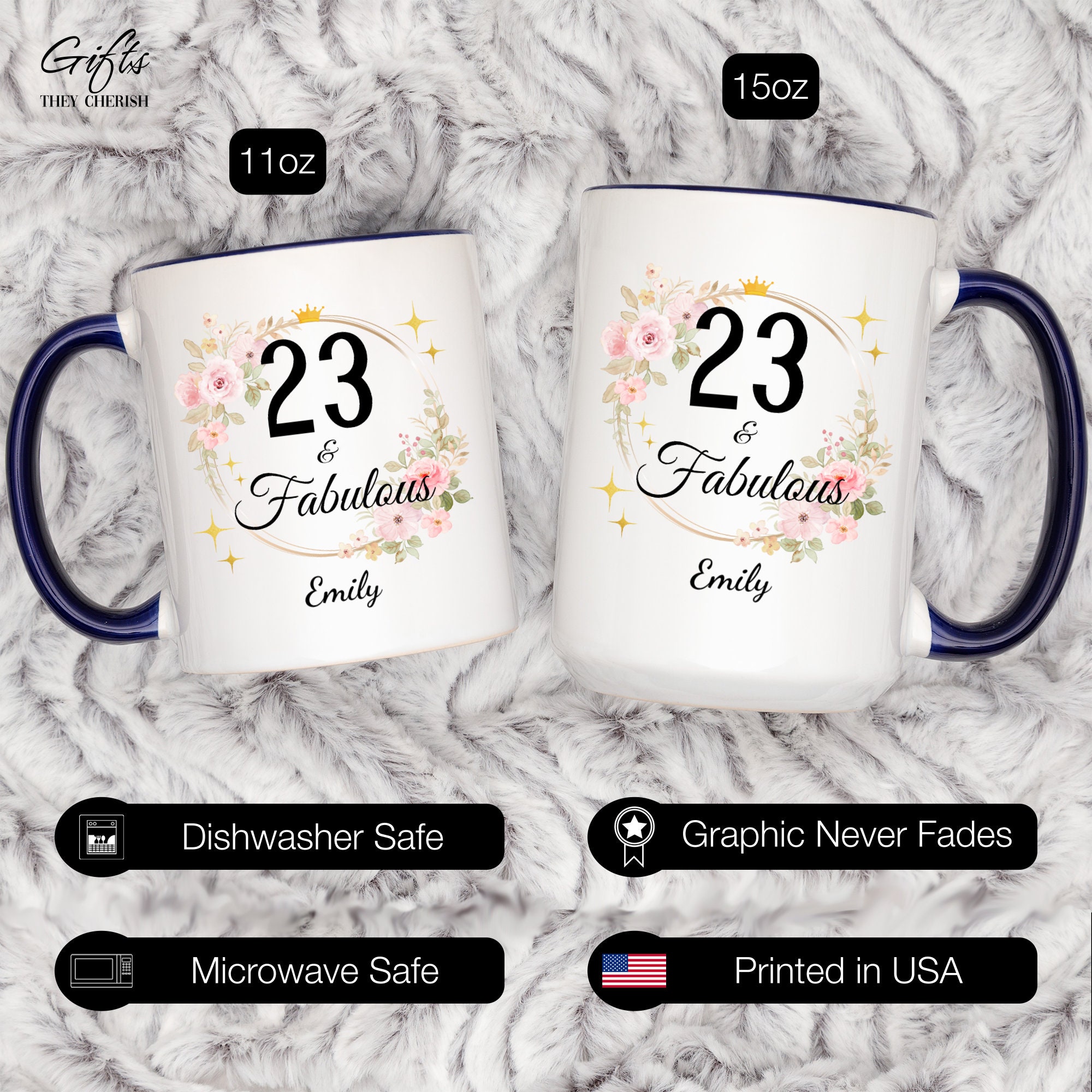 23rd Birthday Gift for Her Personalized, 23 and Fabulous, Gift for 23 ...