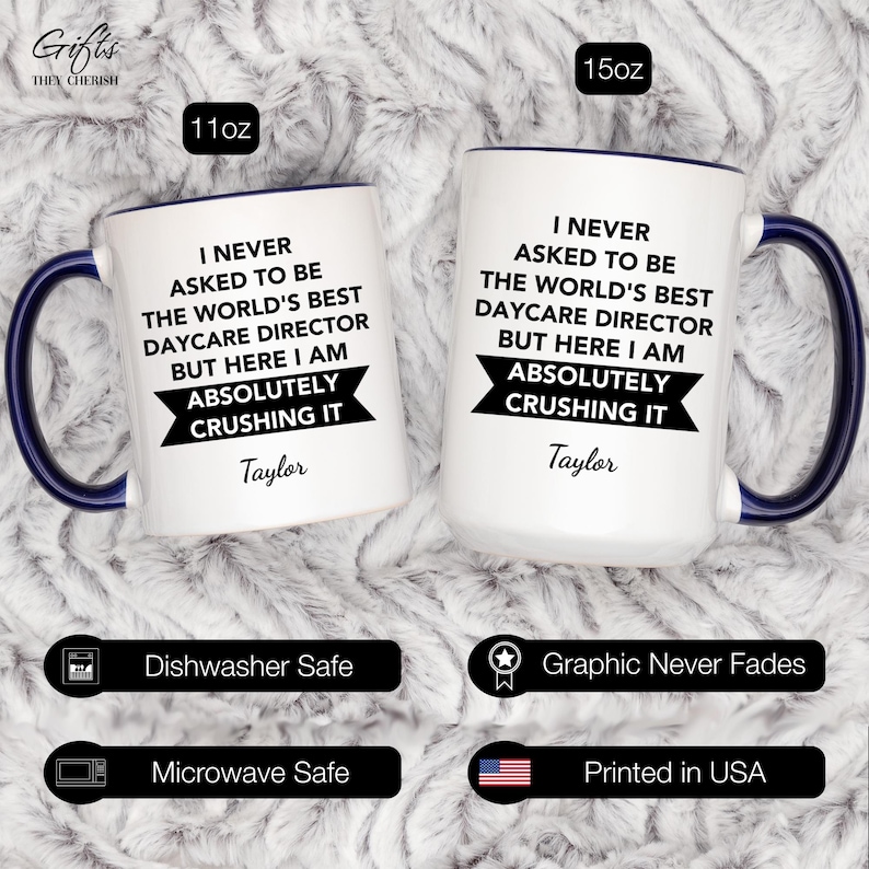 Daycare Director Personalized Gift, World's Best Daycare Director Mug