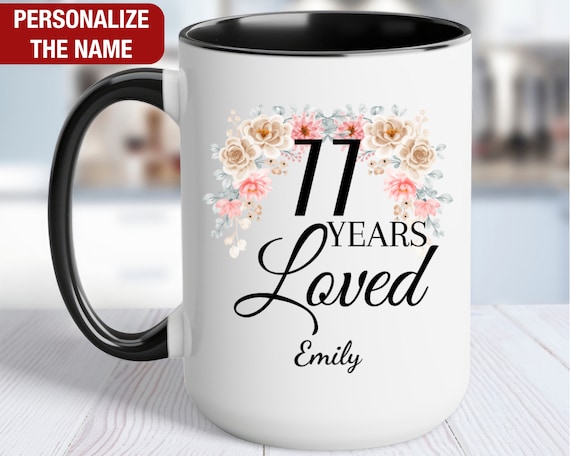 77th Birthday Gift for Her Personalized, 77 Years Loved Mug, Gift for 77  Year Old Birthday, 77 and Loved, 77th Birthday Gift for Women - Etsy