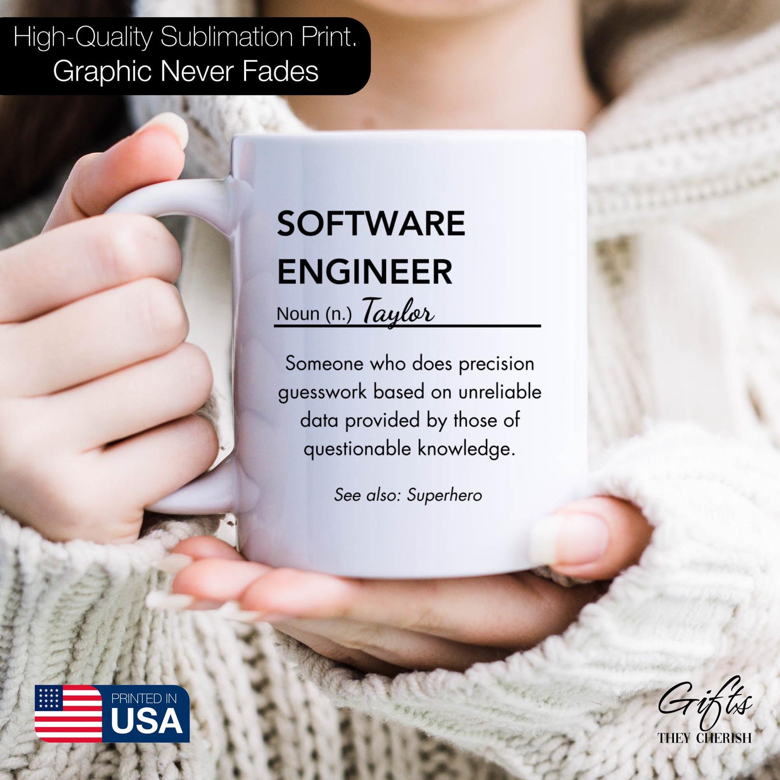 Software Engineer Mug, Personalized Software Engineer Definition Gift ...