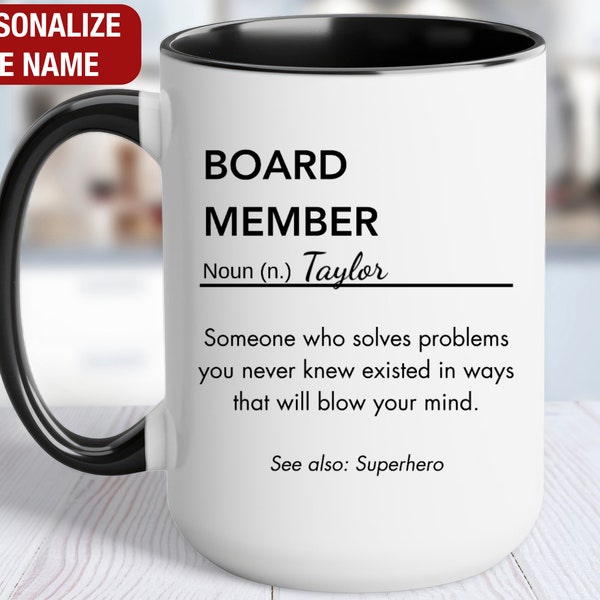 Board Member Definition Mug Personalized, Board Member Cup, Board Member Gift, Board Member Coffee Mug, Gift For Board Member Thank You