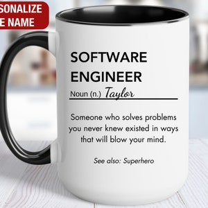 Software Engineer Definition Mug, Software Engineer Cup, Software Engineer Gift, Software Engineer Coffee Mug, Gift For Software Engineer
