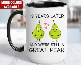 13th Anniversary Gift for Him, 13 Year Anniversary Gift for Her, 13th Wedding Anniversary Gift for Him, 13th Anniversary Gift for Couple Mug