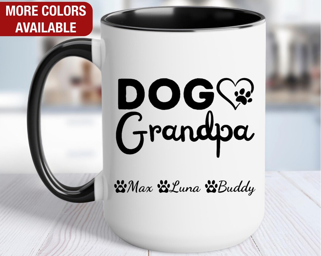 CafePress 'World's Best Dog Grandpa' Ceramic Coffee Mug, 11 Oz - Dishwasher & Microwave Safe, Printed In USA - View #4