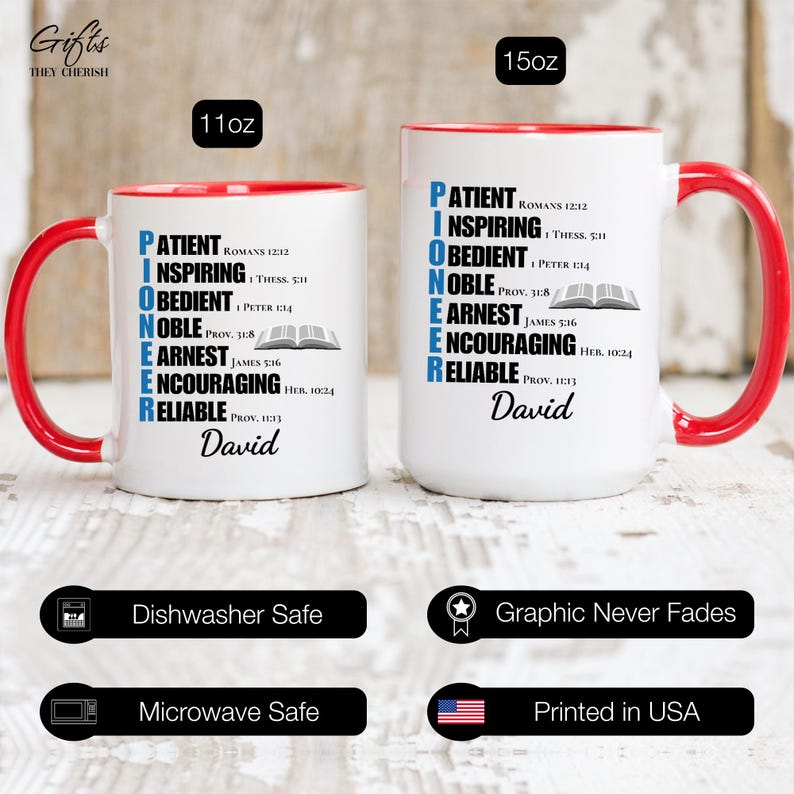 Taza personalizada de JW Pioneer, regalos de la escuela de pioneros de JW, taza de café de la escuela de servicio de pioneros de JW, regalos de JW para pioneros, hermano de la escuela de pioneros de JW imagen 7