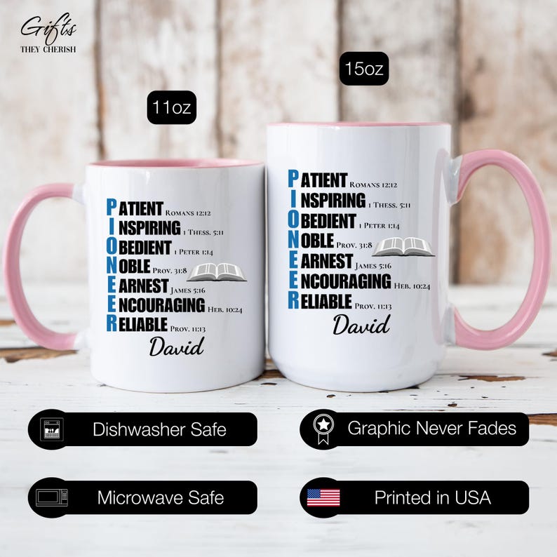 Taza personalizada de JW Pioneer, regalos de la escuela de pioneros de JW, taza de café de la escuela de servicio de pioneros de JW, regalos de JW para pioneros, hermano de la escuela de pioneros de JW imagen 8