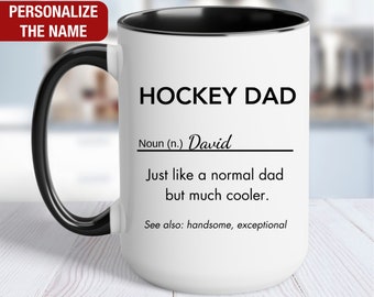 Hockey Dad Personalized Gift, Hockey Dad Definition Mug, Hockey Dad Coffee Cup, Custom Gift for Hockey Dad, Hockey Dad Coffee Mug
