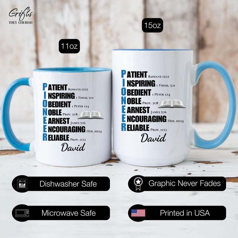Taza personalizada de JW Pioneer, regalos de la escuela de pioneros de JW, taza de café de la escuela de servicio de pioneros de JW, regalos de JW para pioneros, hermano de la escuela de pioneros de JW imagen 9