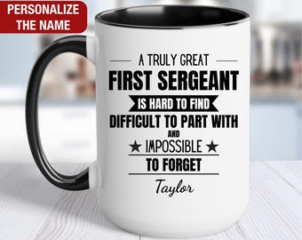 First Sergeant Personalized Gift, First Sergeant Thank You Mug, First Sergeant Cup, First Sergeant Retirement Farewell Gift