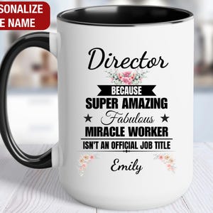 Director Personalized Gift for Her, Director Mug for Women, Director Coffee Cup, Custom Gift for Director, Director Coffee Mug