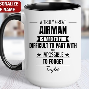 Airman Personalized Gift, Airman Thank You Mug, Airman Cup, Airman Retirement Farewell Gift, Airman Coffee Mug