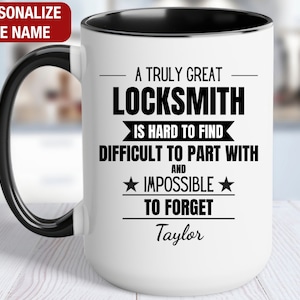 Locksmith Personalized Gift, Locksmith Thank You Mug, Locksmith Cup, Locksmith Retirement Farewell Gift, Locksmith Coffee Mug