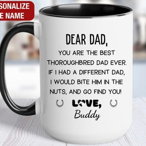 Thoroughbred Coffee Mug, You Are the Best Thoroughbred Dad Ever, Thoroughbred Owner Gift, Thoroughbred Coffee Cup, Thoroughbred Lover Gift