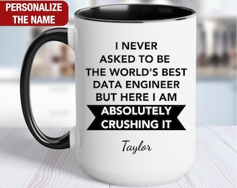 Data Engineer Personalized Gift, World's Best Data Engineer Mug, Data Engineer Coffee Cup, Custom Gift for Data Engineer