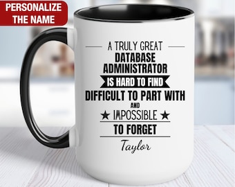 Database Administrator Personalized Gift, Database Administrator Thank You Mug, Database Administrator Retirement Farewell Gift