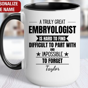Embryologist Personalized Gift, Embryologist Thank You Mug ...