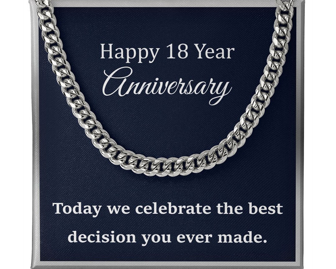 18th Anniversary Gift for Him 18 Year Anniversary Gift for Etsy