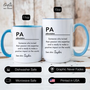 Personalized PA Graduation Gift, PA Definition Mug, Physician Assistant Gifts, PA Graduate Gift, Custom Physician Assistant Graduation Gift afbeelding 9