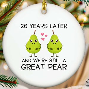 26th Anniversary Ornament for Couple, 26 Year Anniversary Gift for Her, 26th Wedding Anniversary Gift for Him, 26th Anniversary Couple Gift