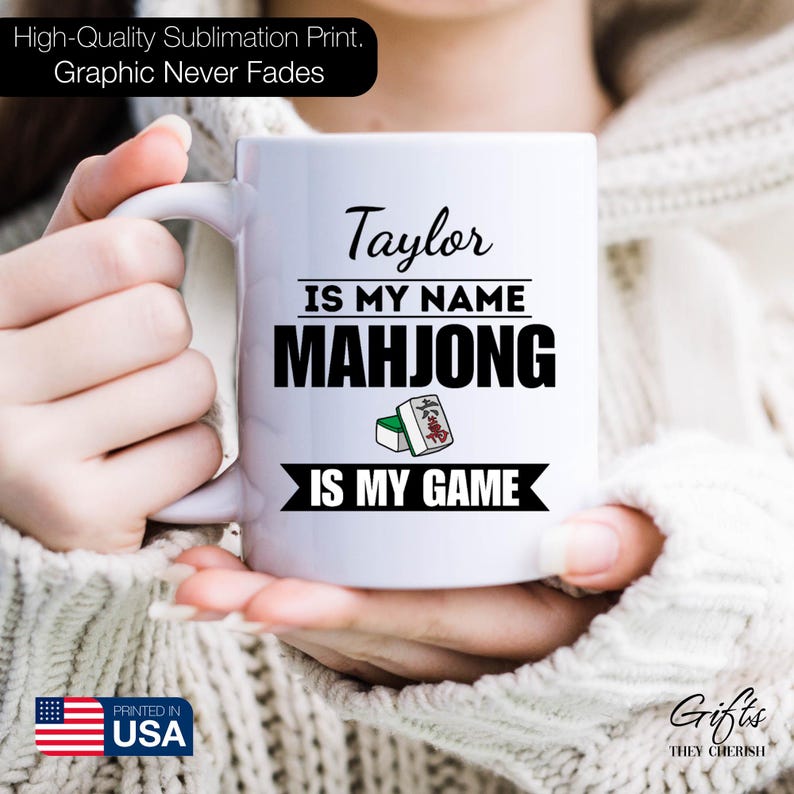 Mahjong Is My Game Personalized Mug, Custom Mahjong Mug, Mahjong Gifts, Mahjong Coffee Cup, Mahjong Coffee Mug image 4